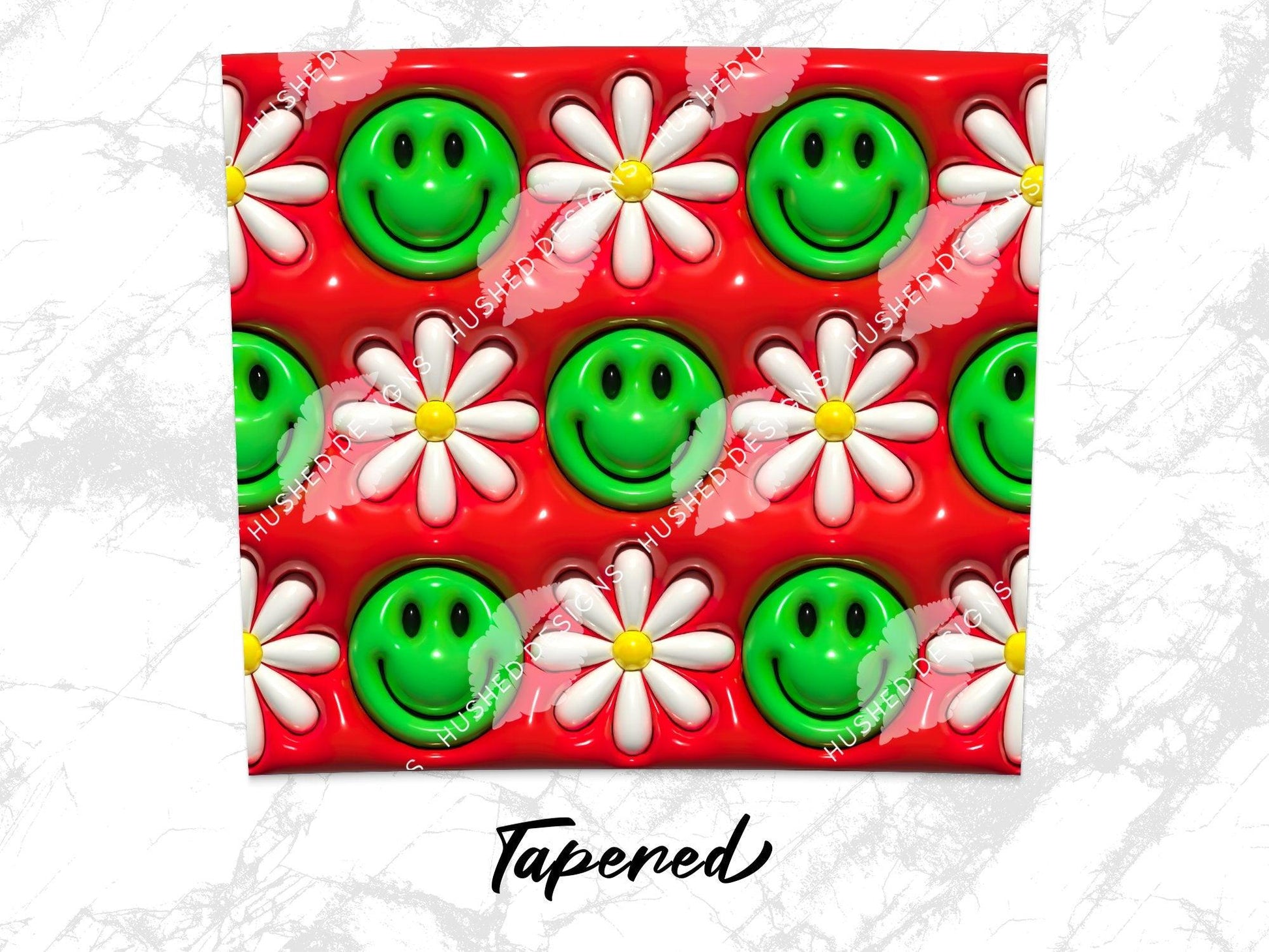 Smiley Face Red 3D Puff - Hushed Designs