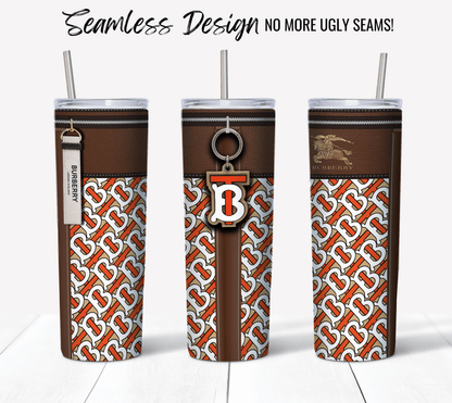 Burberry Orange and White Monogram - Hushed Designs