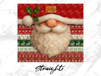 Christmas Santa Claus Face Mask, Holiday Reusable Fabric Mask, Festive Washable Face Covering, Adult Unisex Size, Red Green Pattern