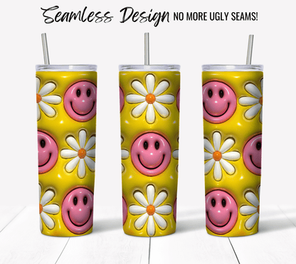 Smiley Face Yellow 3D Puff - Hushed Designs