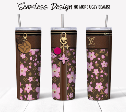 LV Brown Cherry Blossom Plain - Hushed Designs