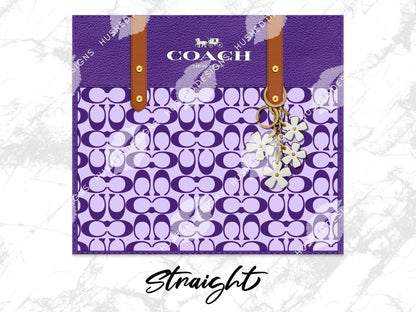 NY Coach Purple Monogram Plain - Hushed Designs