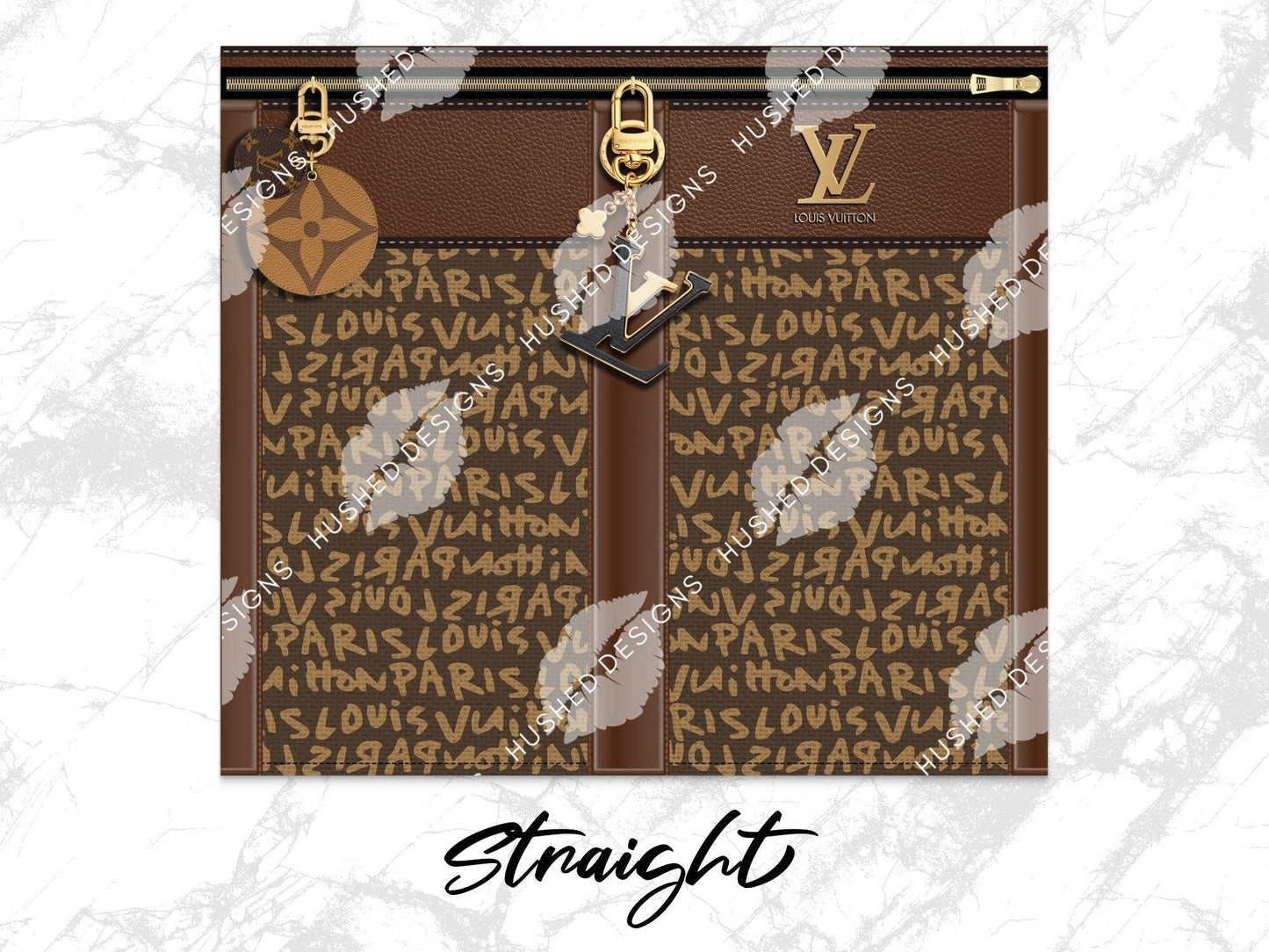 LV Brown Graffiti Monogram Fabric Texture - Hushed Designs