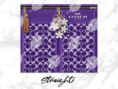 NY Coach Purple Monogram Leather Texture - Hushed Designs