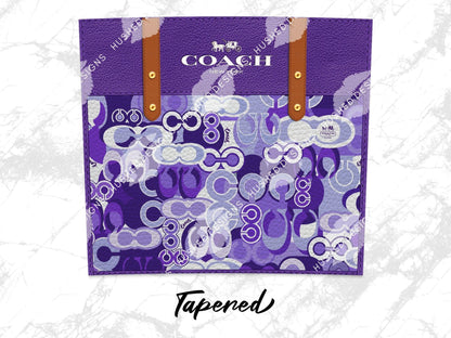 NY Coach Purple Monogram Leather Texture - Hushed Designs