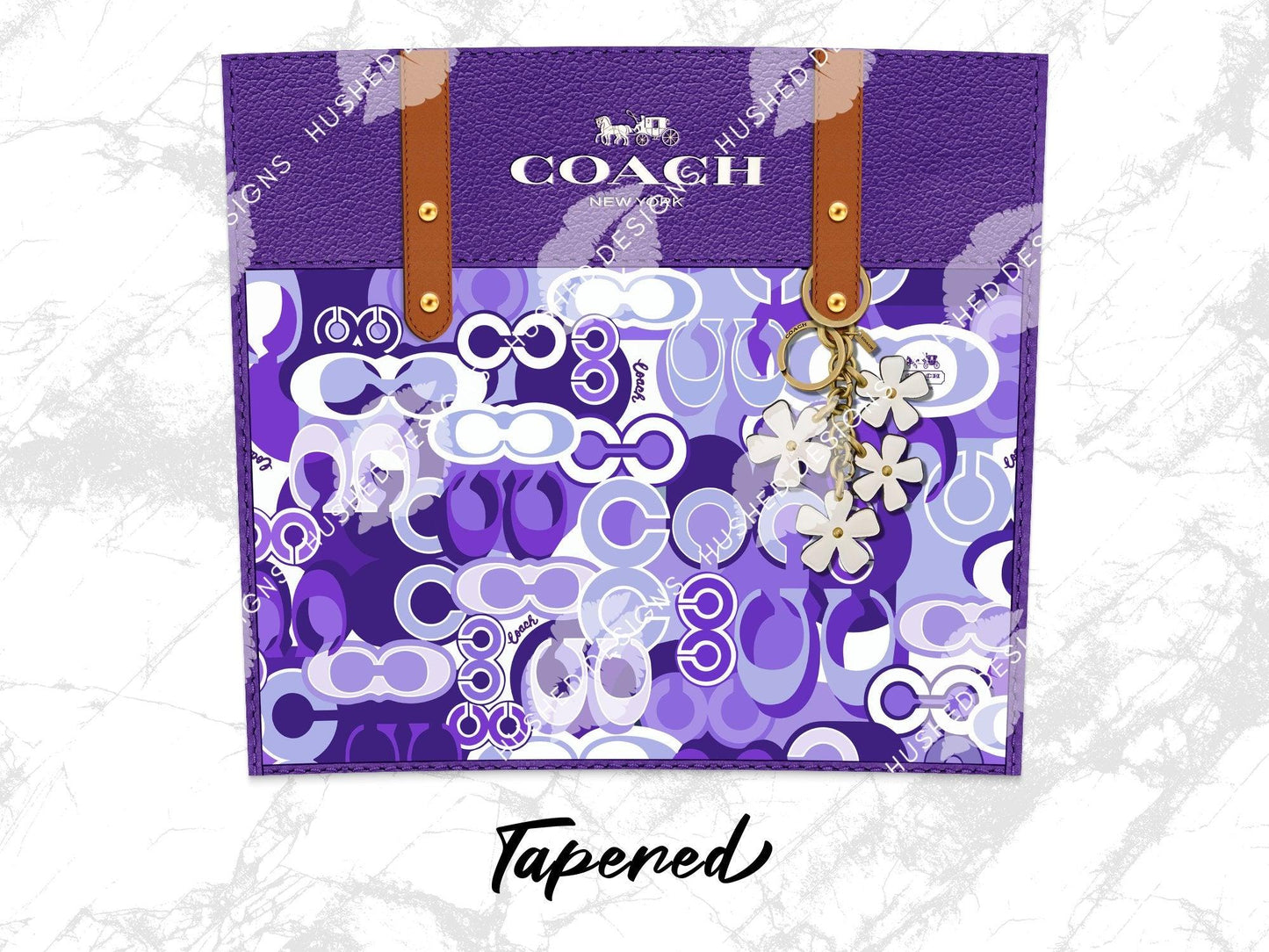 NY Coach Purple Monogram Plain - Hushed Designs