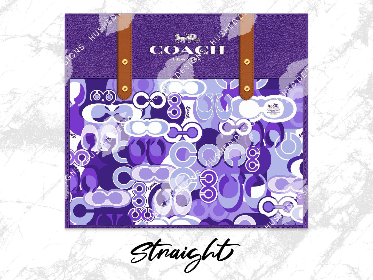 NY Coach Purple Monogram Plain - Hushed Designs