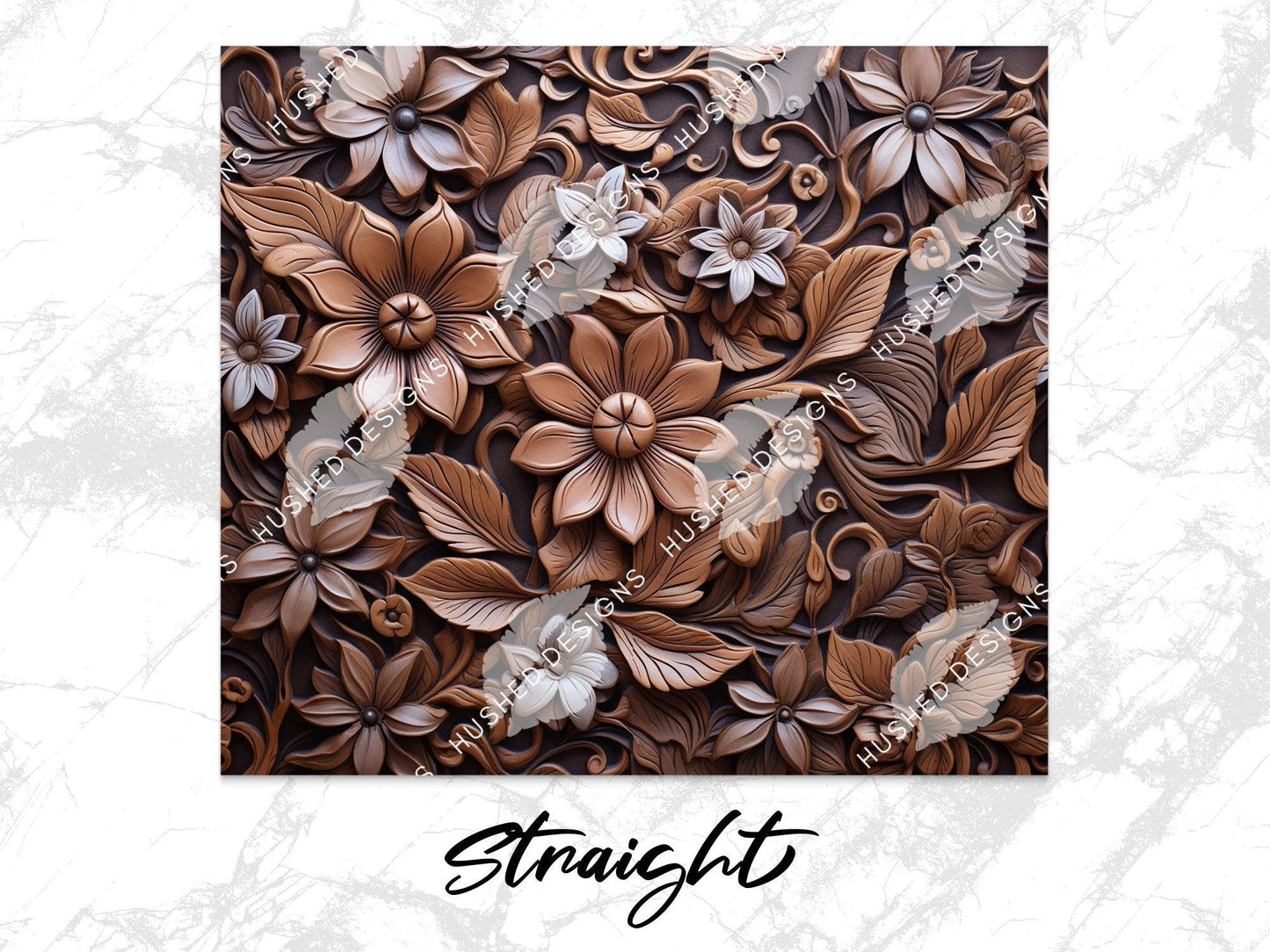 Flowers Tooled Leather - Hushed Designs