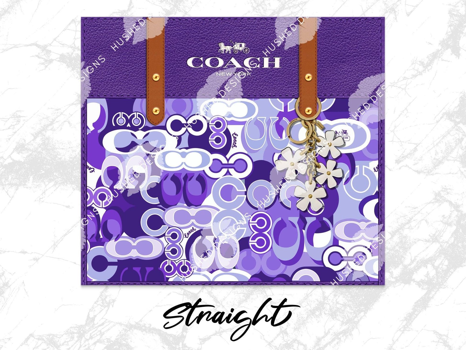 NY Coach Purple Monogram Plain - Hushed Designs