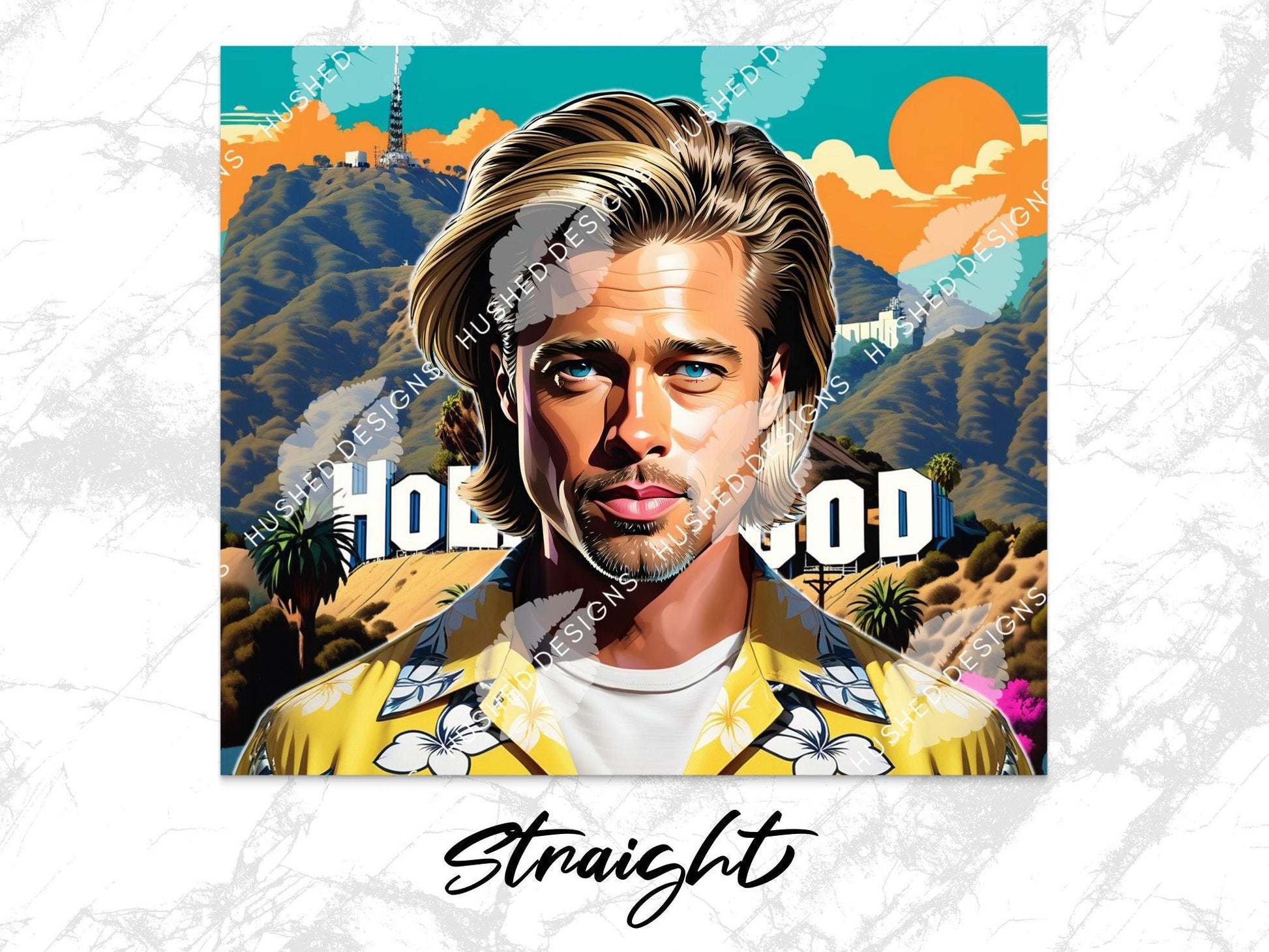 Brad Pitt Pop Art - Hushed Designs