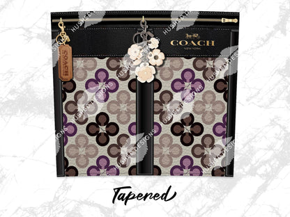 NY Coach Flower Monogram Leather Texture - Hushed Designs