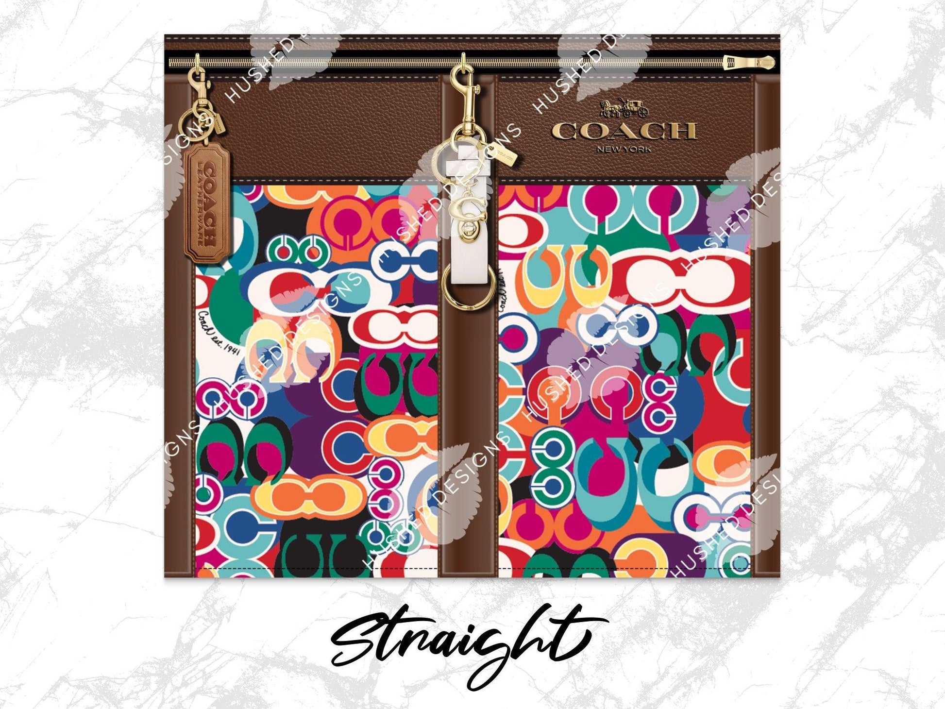 NY Coach Rainbow Monogram Plain - Hushed Designs