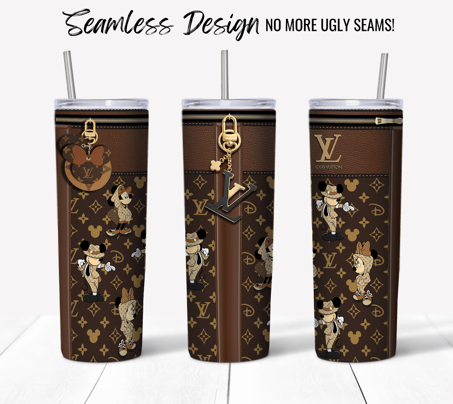 LV Brown Mickey & Minnie Designer Plain - Hushed Designs