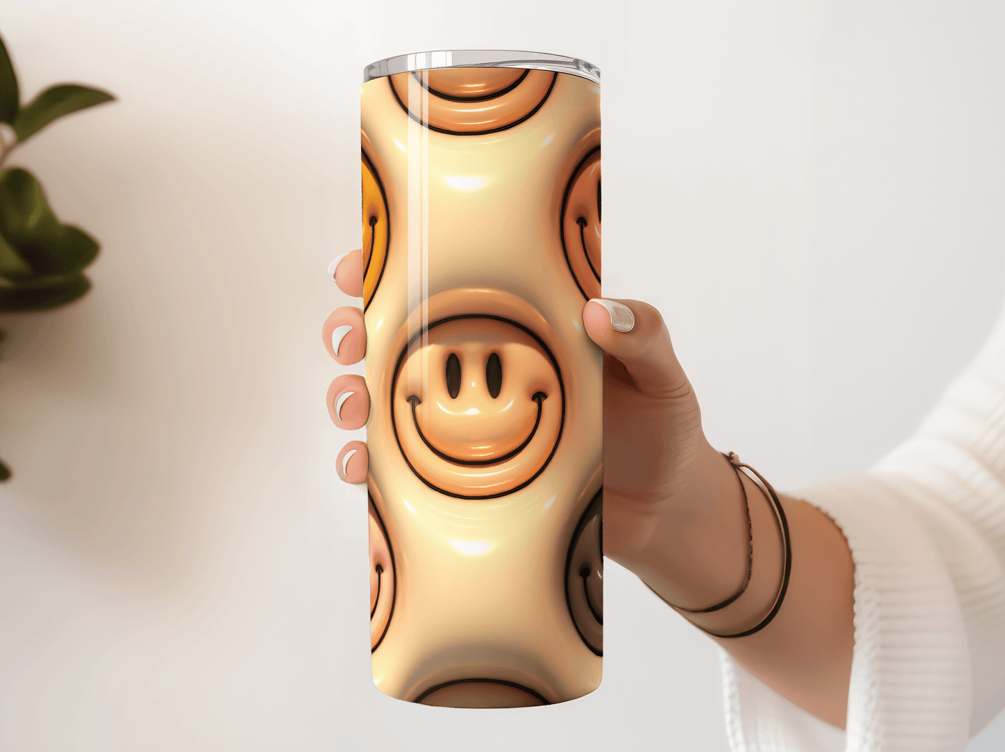 Retro Smiley Face 3D Puff - Hushed Designs