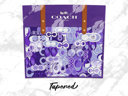 NY Coach Purple Monogram Fabric Texture - Hushed Designs