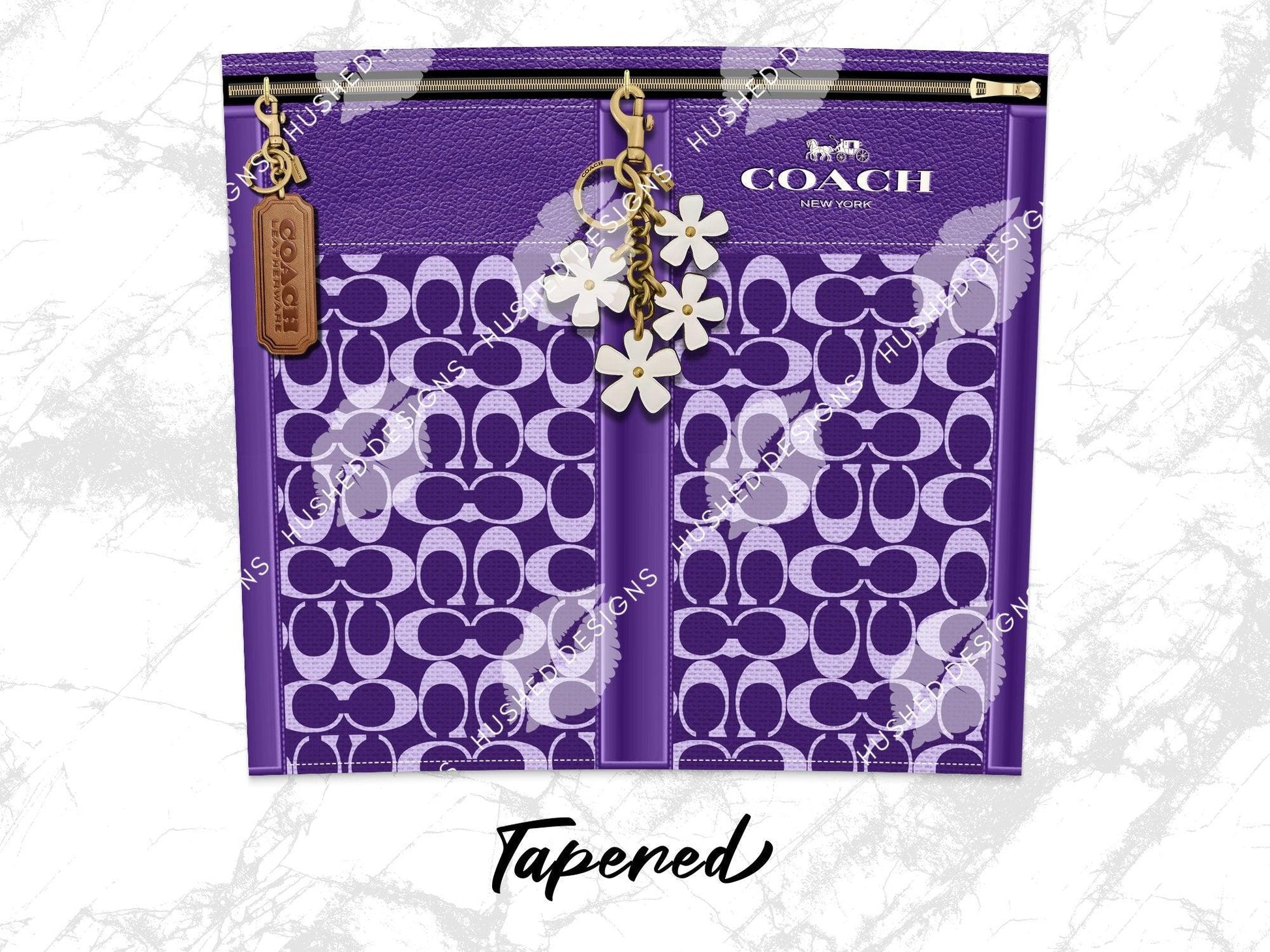 NY Coach Purple Monogram Fabric Texture - Hushed Designs