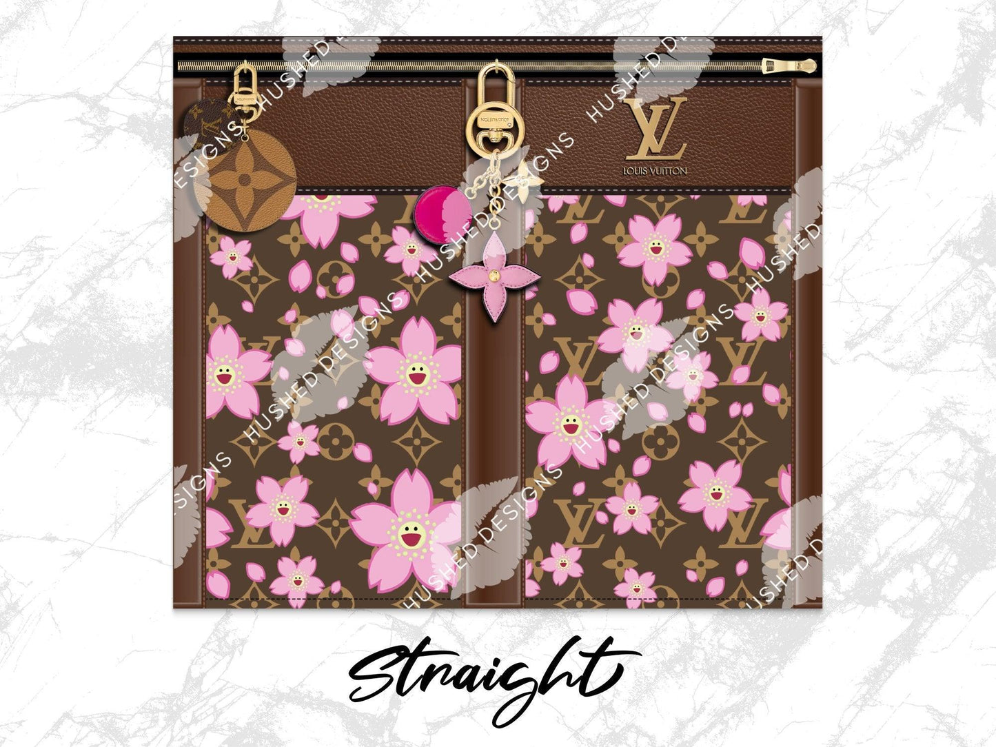 LV Brown Cherry Blossom Plain - Hushed Designs