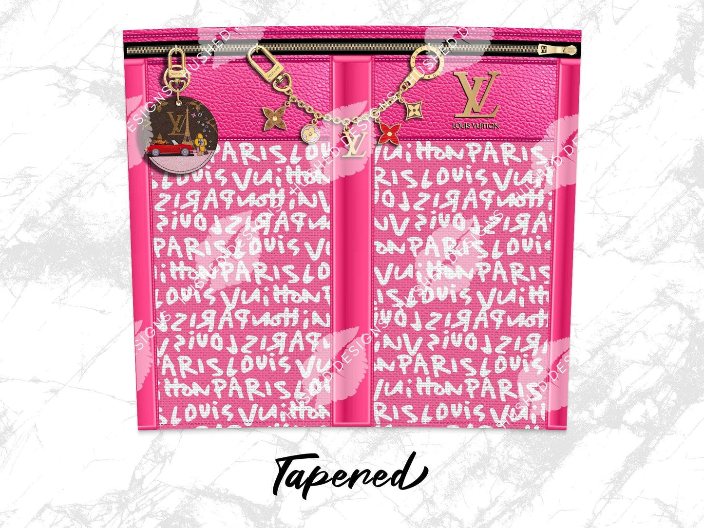 LV Pink Graffiti Monogram Fabric Texture - Hushed Designs