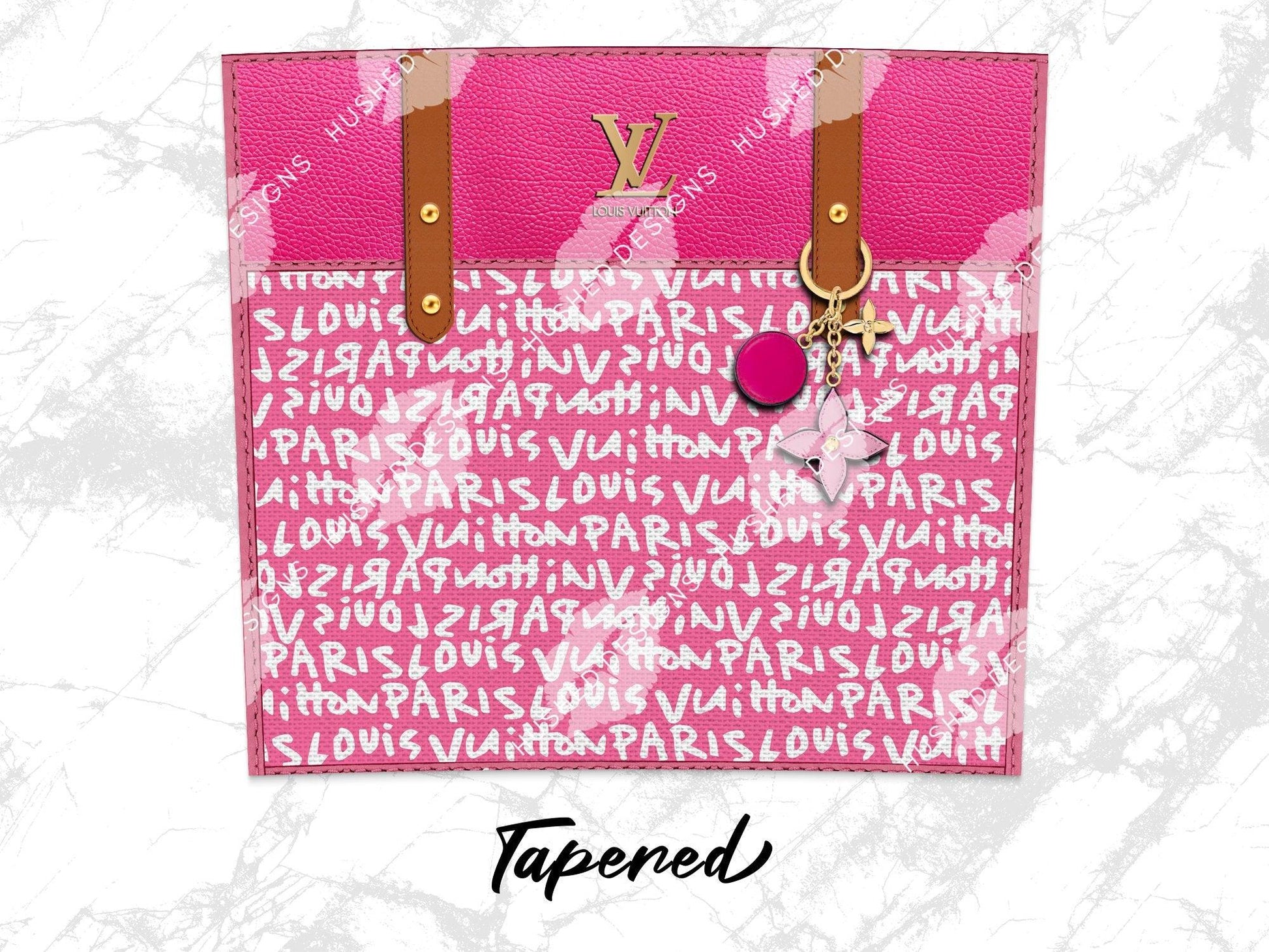 LV Pink Graffiti Monogram Fabric Texture - Hushed Designs