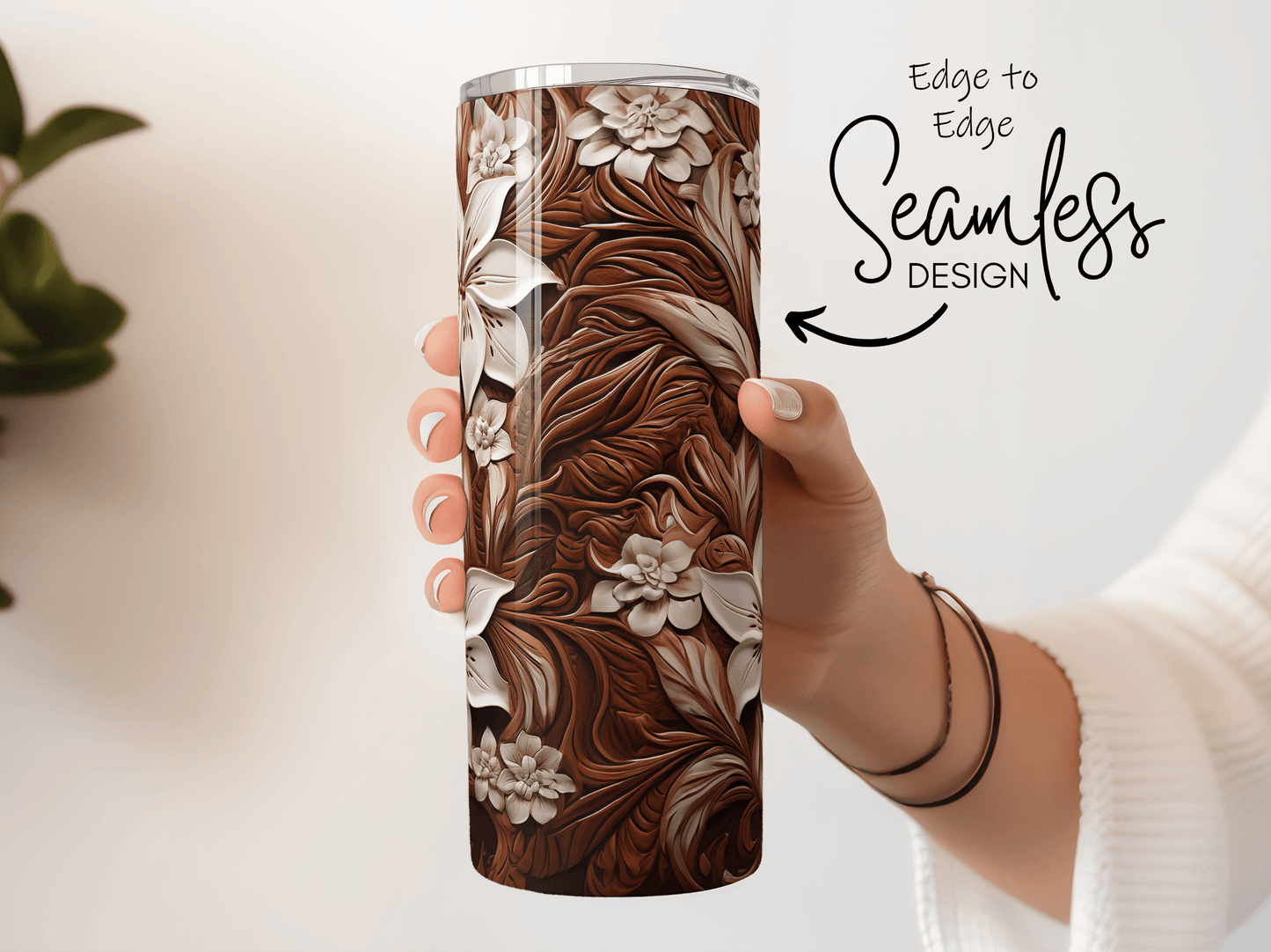 Lily Flowers Tooled Leather - Hushed Designs