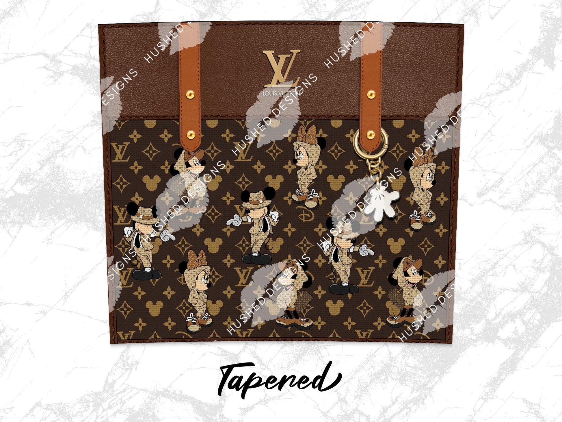 LV Brown Mickey & Minnie Fabric Texture - Hushed Designs