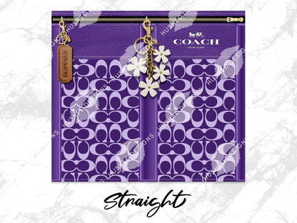 NY Coach Purple Monogram Fabric Texture - Hushed Designs