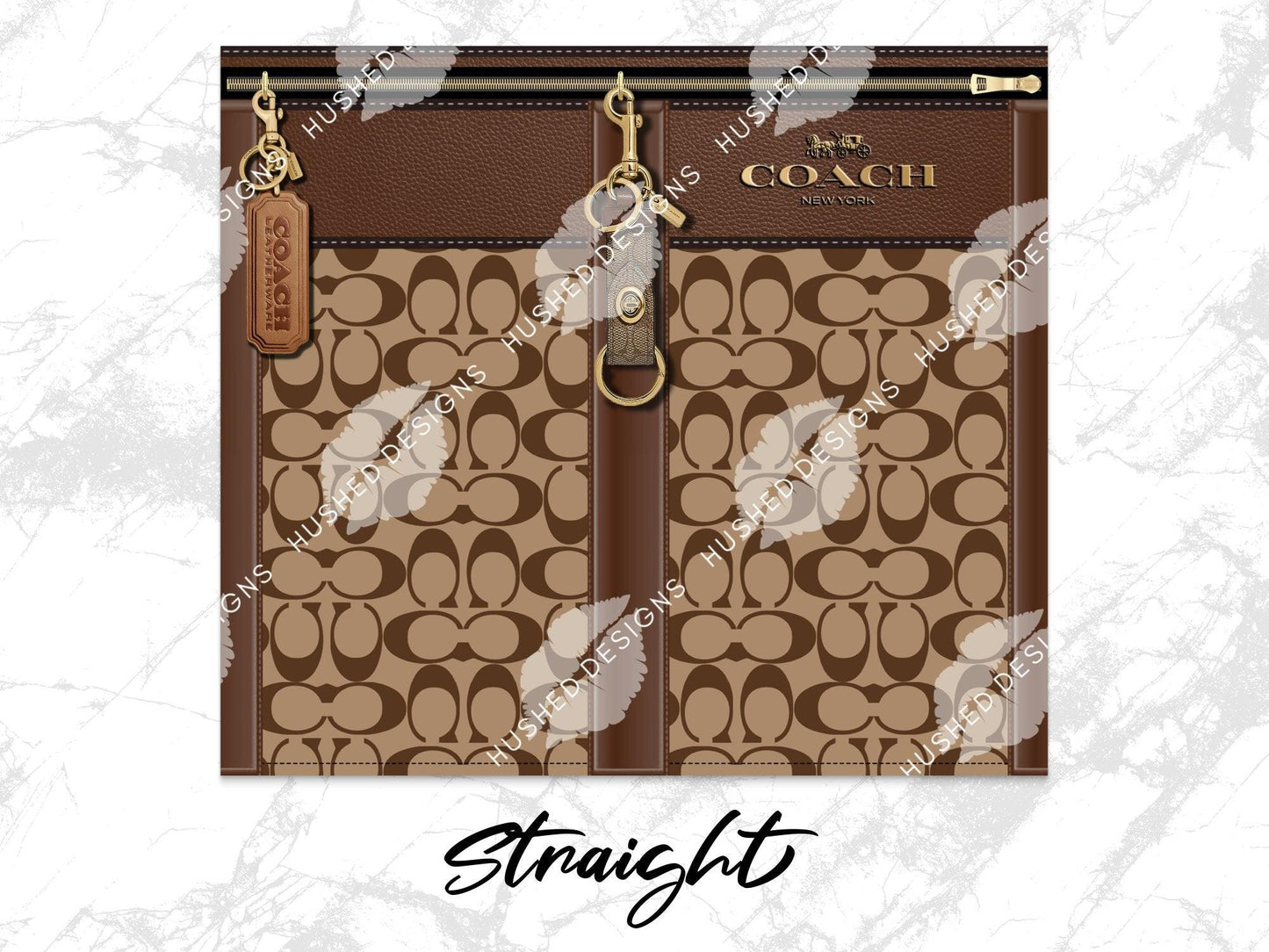 NY Coach Brown Monogram Plain - Hushed Designs