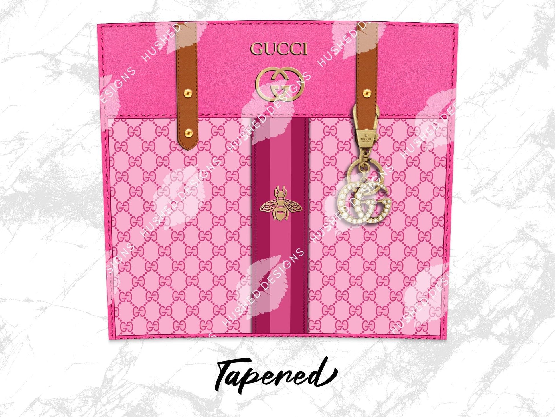 Gucci Pink Monogram with Brown Strap Plain - Hushed Designs