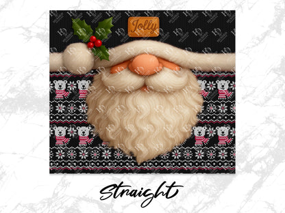 Christmas Santa Claus Face Print, Festive Holiday Wall Art, Jolly Beard and Mistletoe Decor