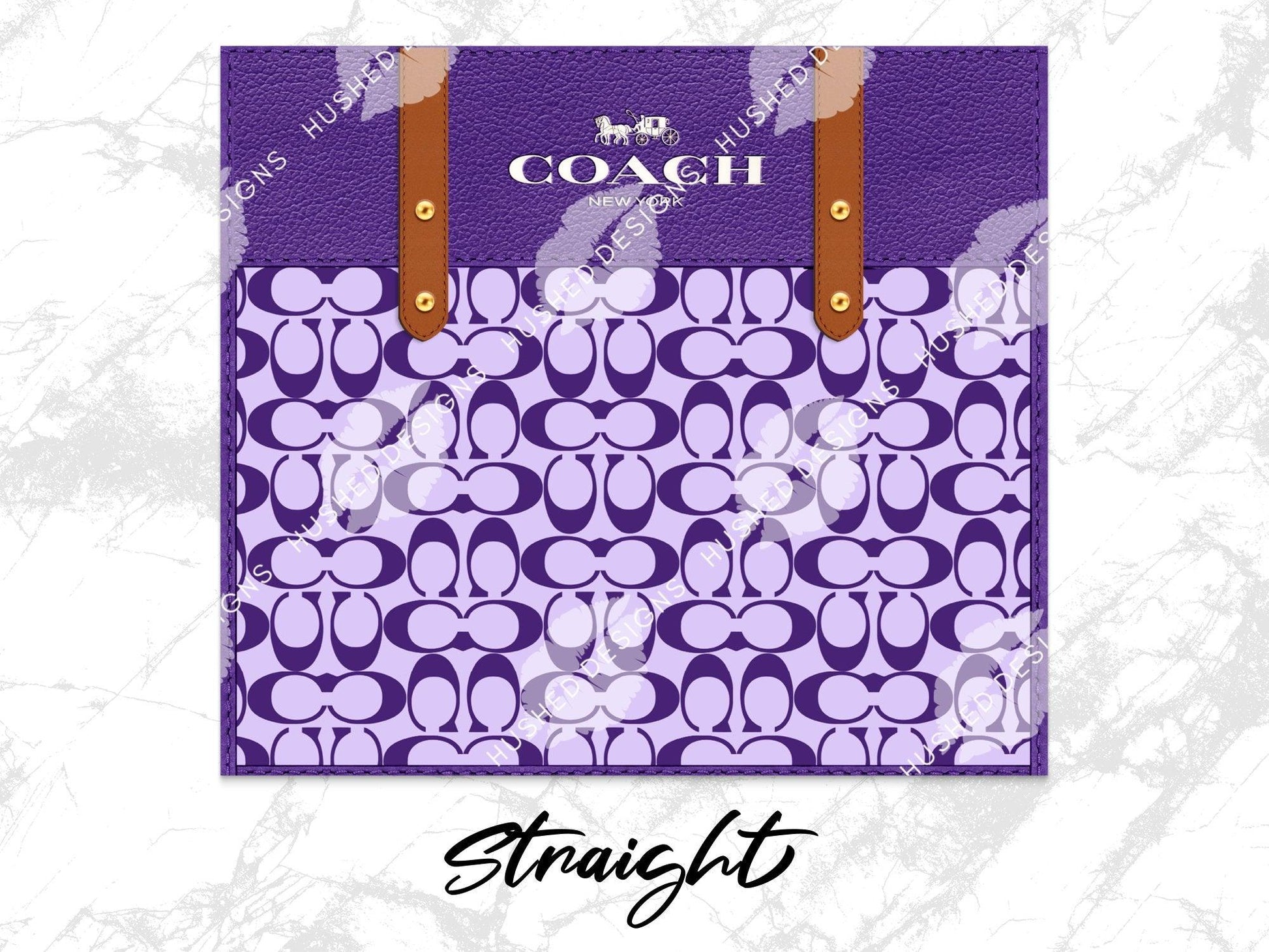 NY Coach Purple Monogram Plain - Hushed Designs