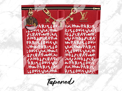 LV Red Graffiti Monogram Fabric Texture - Hushed Designs