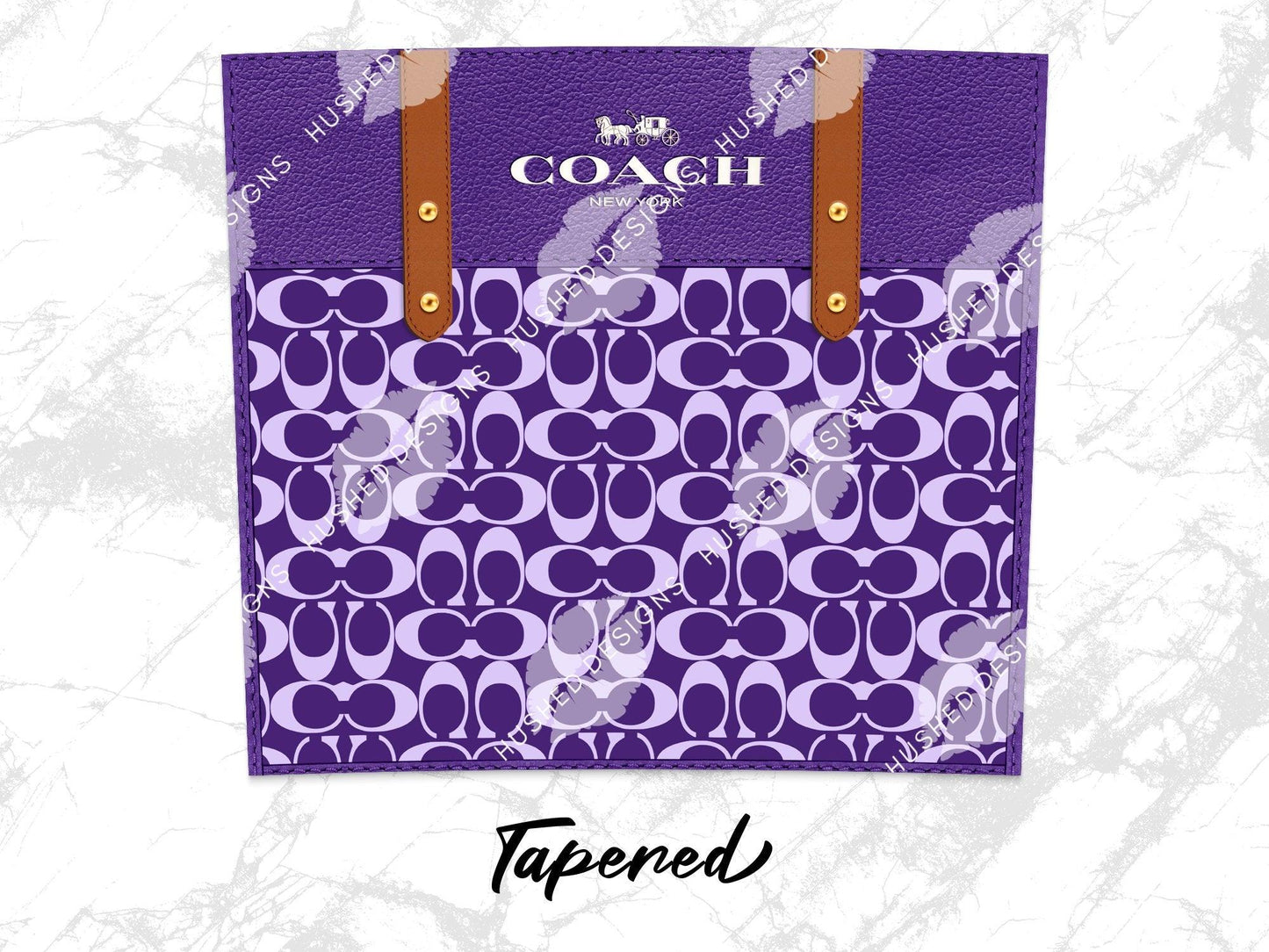 NY Coach Purple Monogram Plain - Hushed Designs