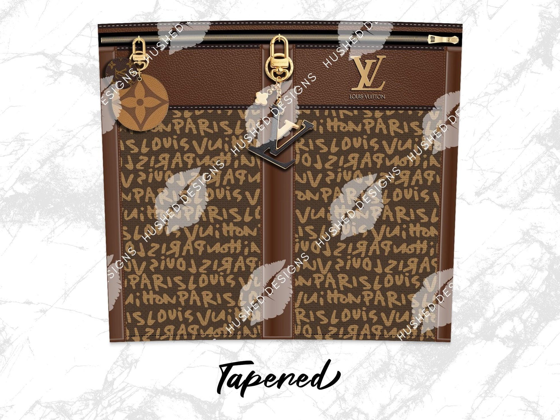 LV Brown Graffiti Monogram Fabric Texture - Hushed Designs