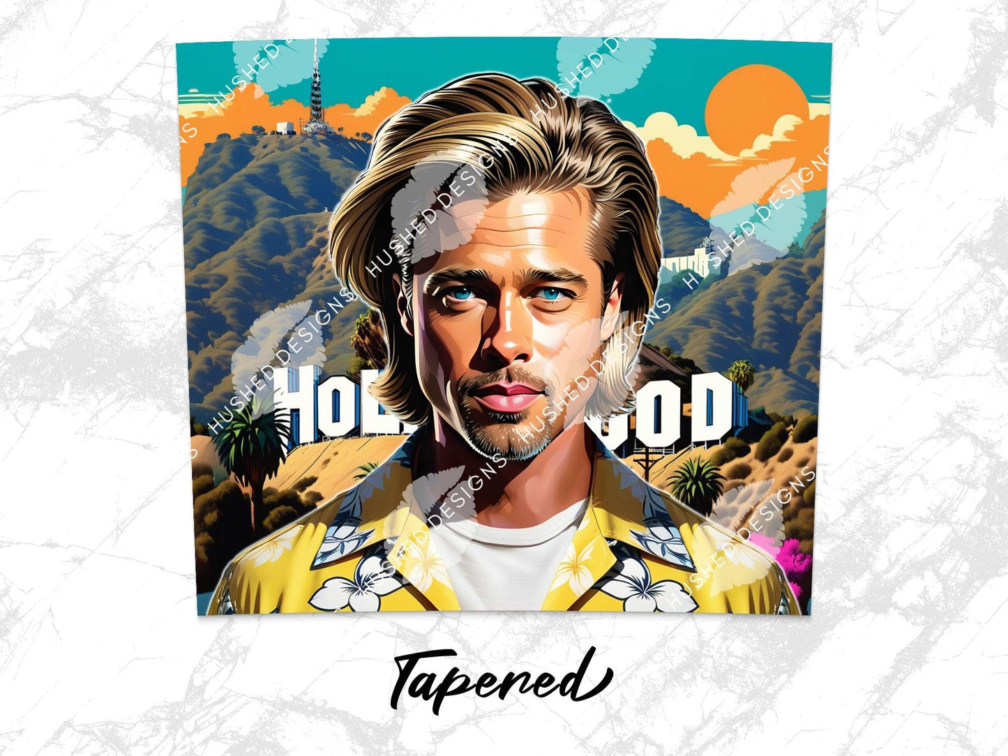 Brad Pitt Pop Art - Hushed Designs