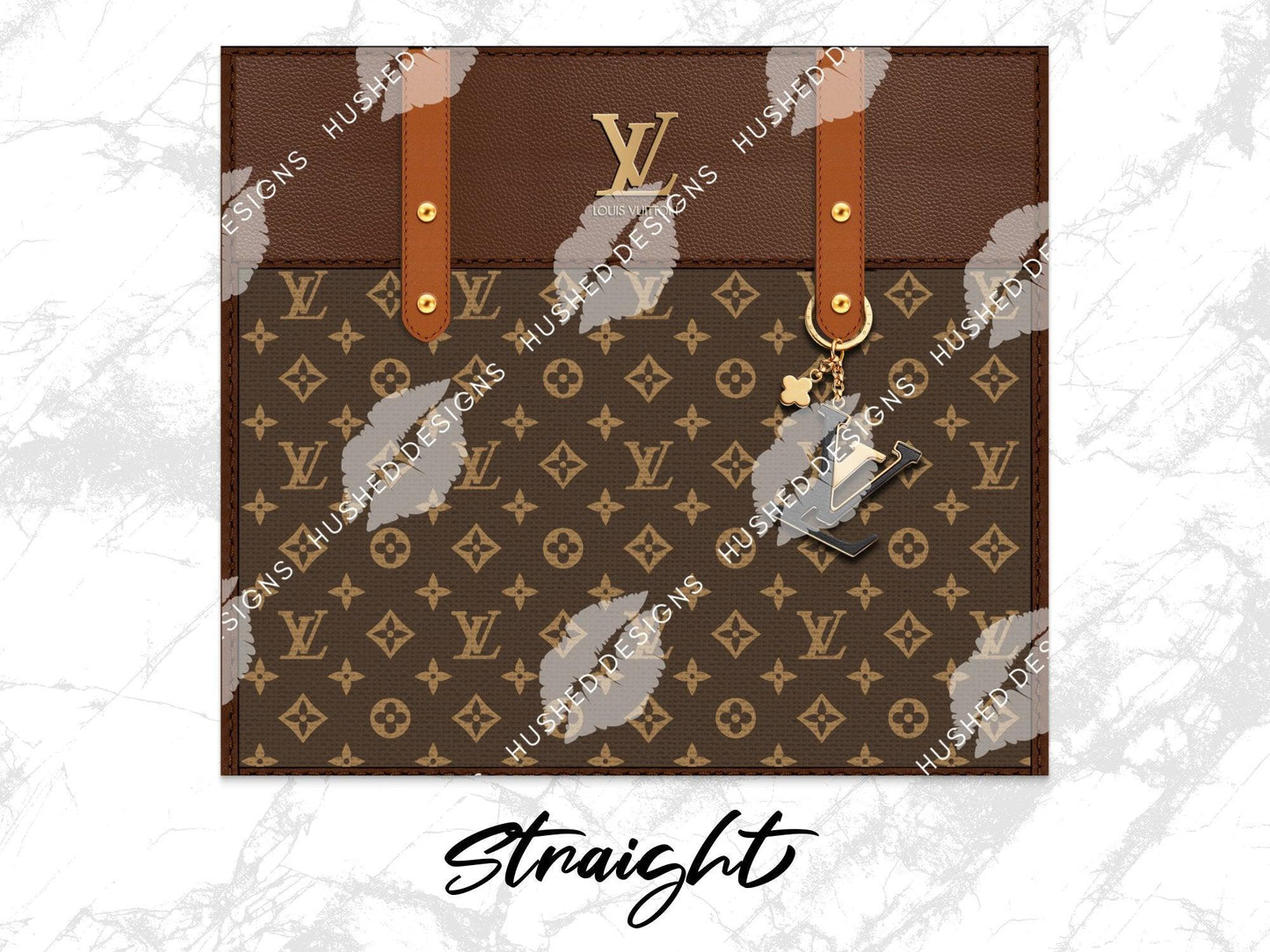 LV Brown Monogram Fabric Texture - Hushed Designs