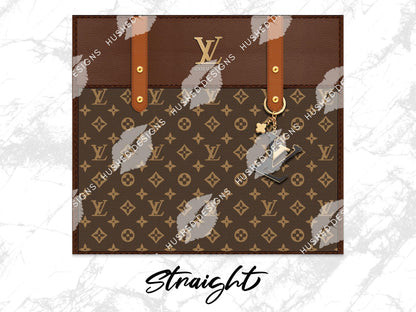 LV Brown Monogram Fabric Texture - Hushed Designs