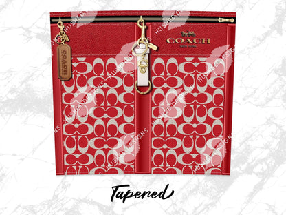 NY Coach Red Monogram Fabric Texture - Hushed Designs