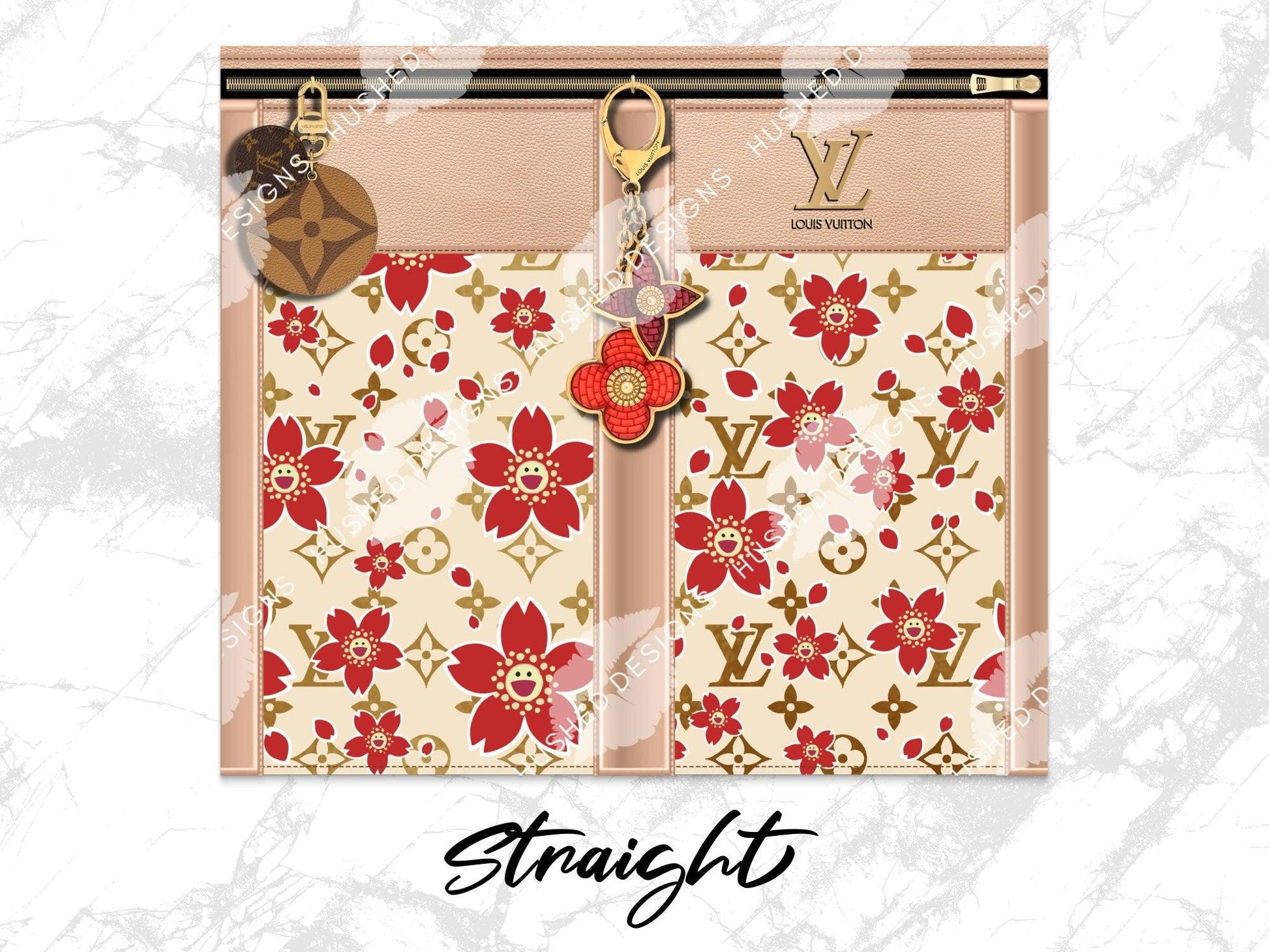 LV Beige Cherry Blossom Plain - Hushed Designs