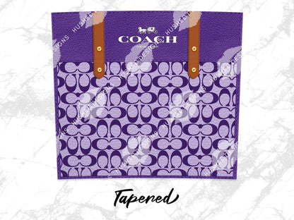 NY Coach Purple Monogram Leather Texture - Hushed Designs