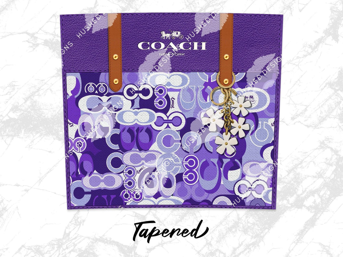 NY Coach Purple Monogram Fabric Texture - Hushed Designs