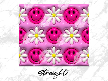 Smiley Face Pink 3D Puff - Hushed Designs