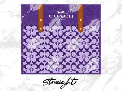 NY Coach Purple Monogram Fabric Texture - Hushed Designs