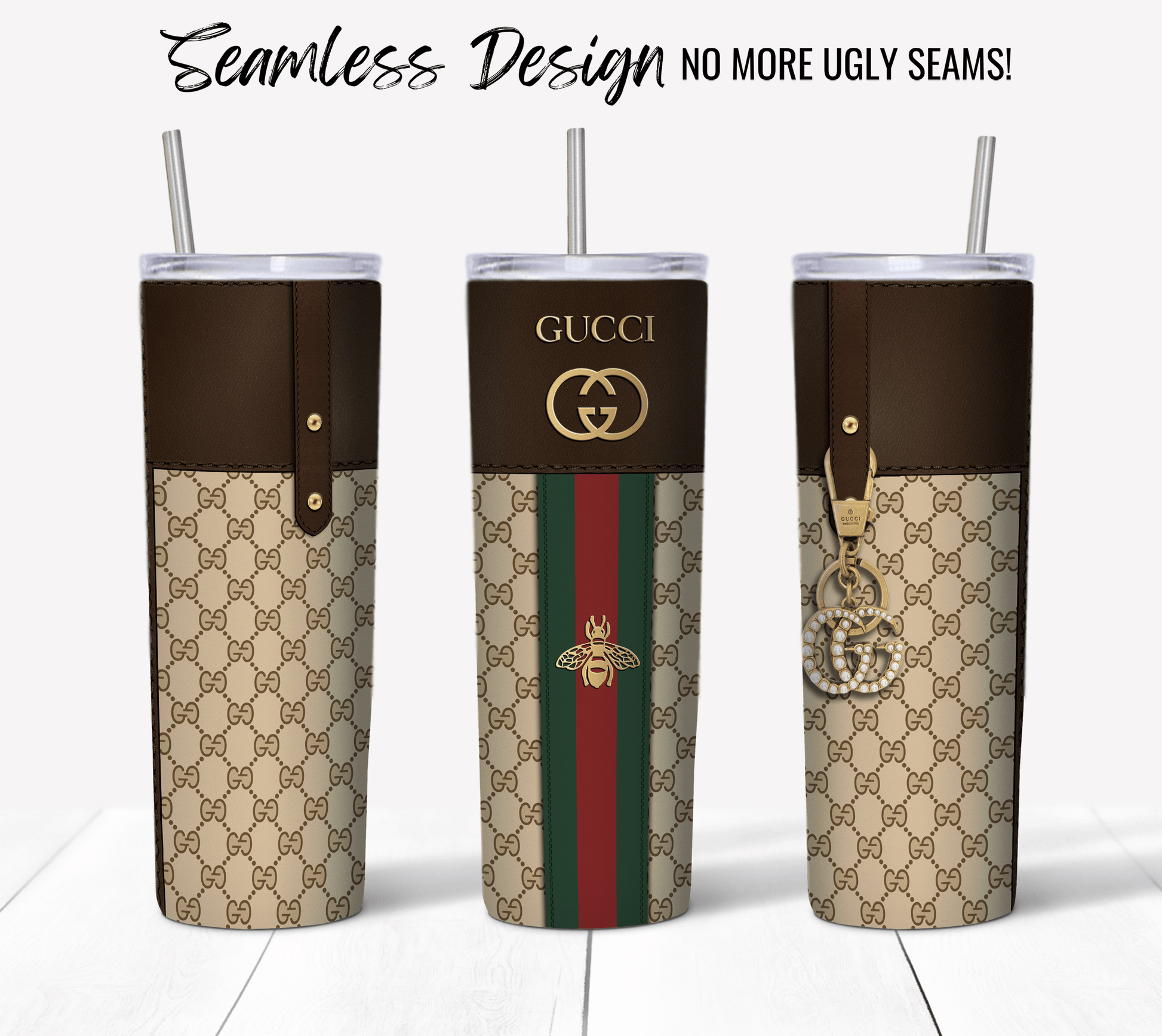 Gucci Dark Brown Monogram Plain - Hushed Designs