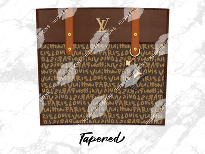 LV Brown Graffiti Monogram Fabric Texture - Hushed Designs