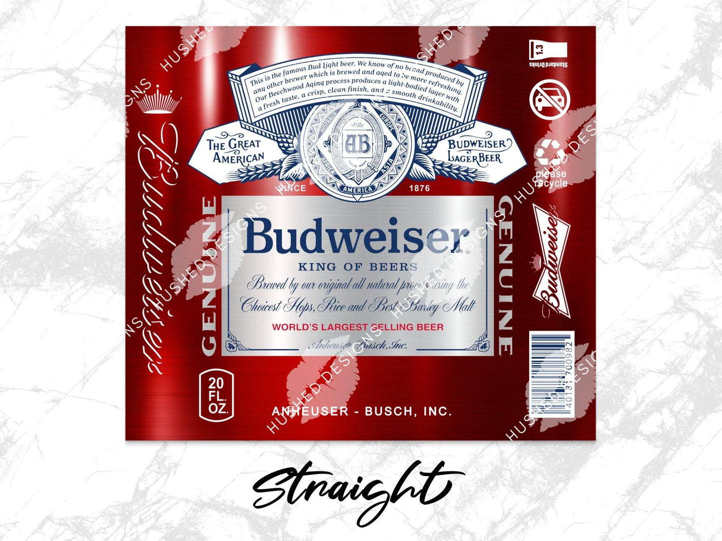 Budweiser Beer Can - Hushed Designs