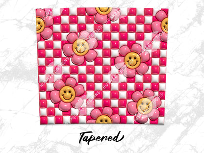 Retro Smiley Face Pink 3D Puff - Hushed Designs