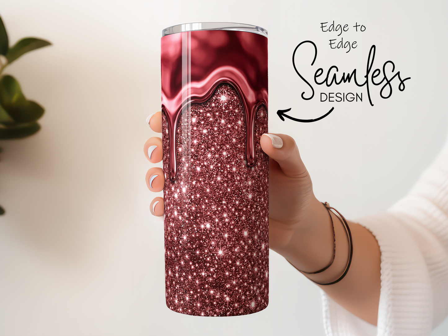 Red Glitter Drip Seamless Edge to Edge Design product type