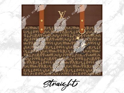 LV Brown Graffiti Monogram Fabric Texture - Hushed Designs