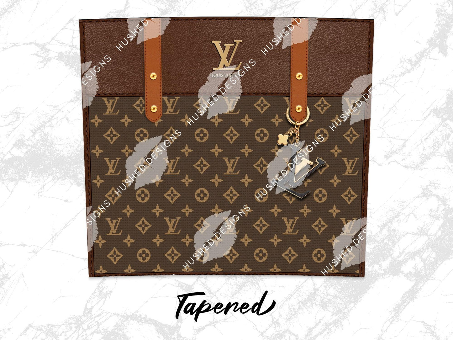 LV Brown Monogram Fabric Texture - Hushed Designs