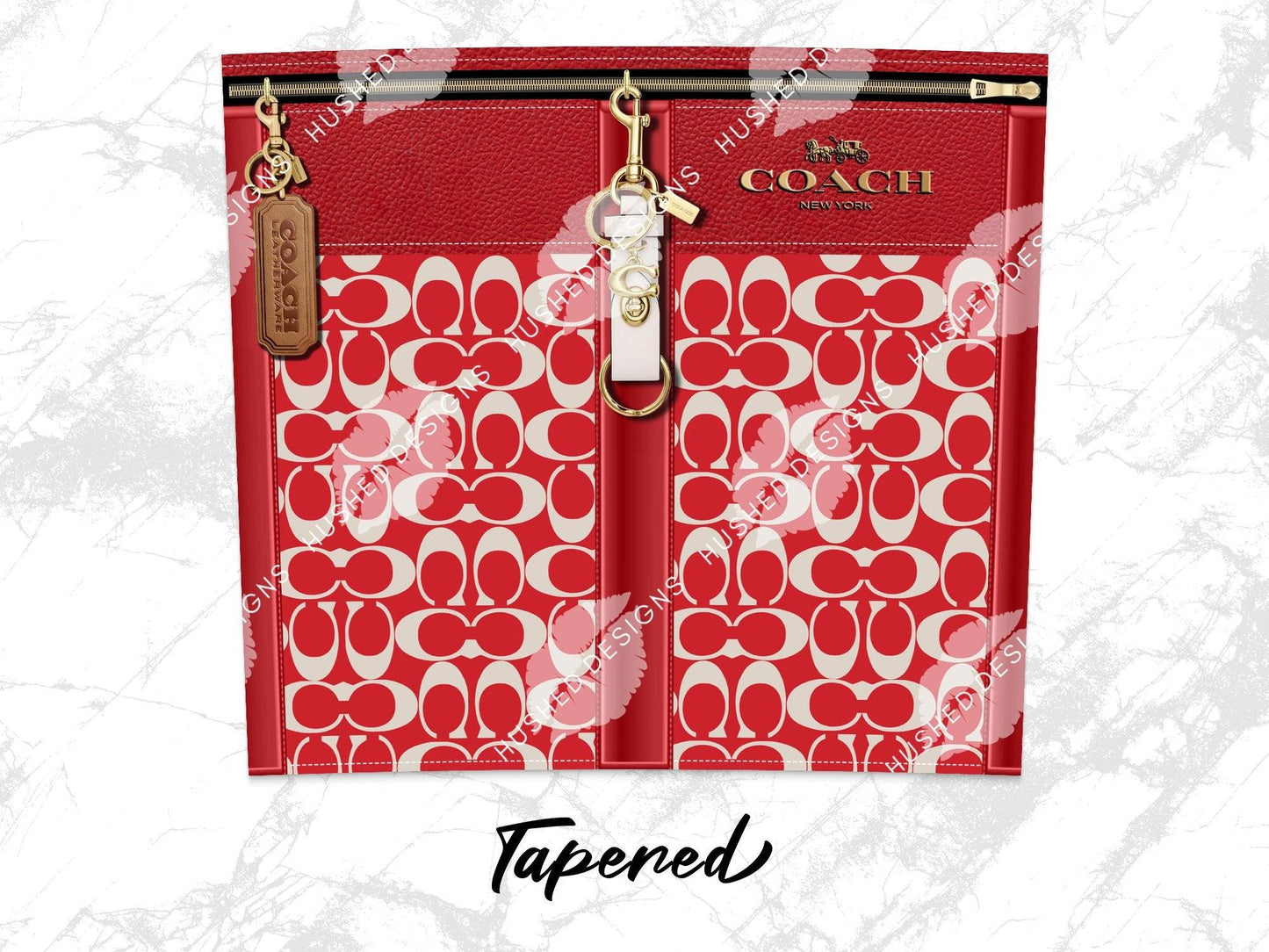 NY Coach Red Monogram Plain - Hushed Designs